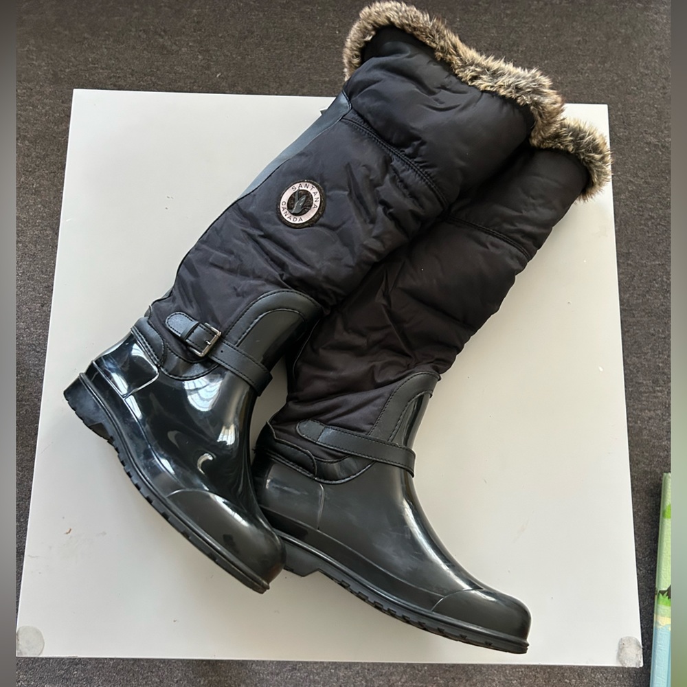 Santana Canada Clarissa black boots sz8.5